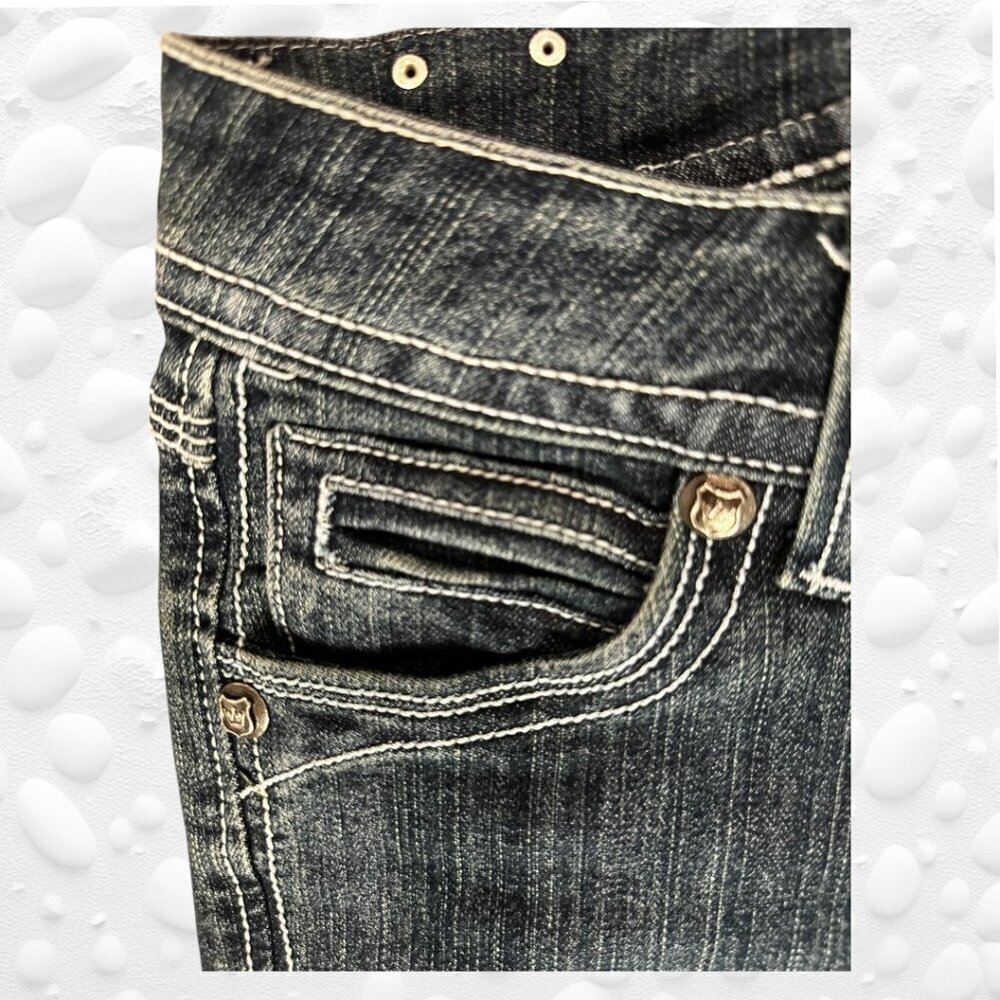 👖 Vintage SUKO Flared Jeans - Medium Wash - Size 5 👖 - Picture 5 of 12